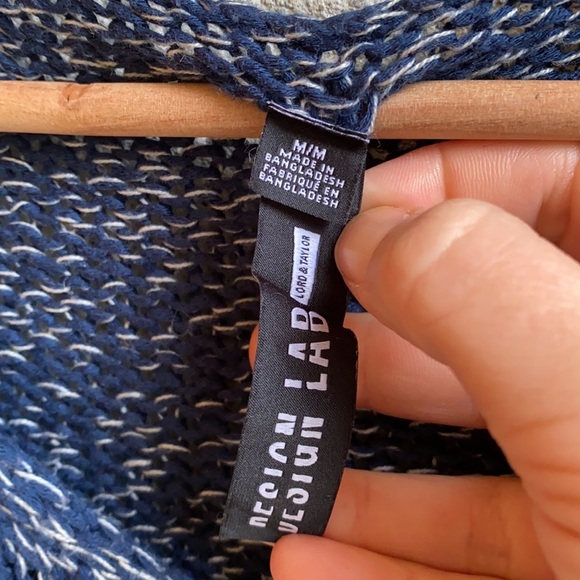 Design Lab by Lord & Taylor Heathered Blue Knit Sweater - Picture 4 of 10